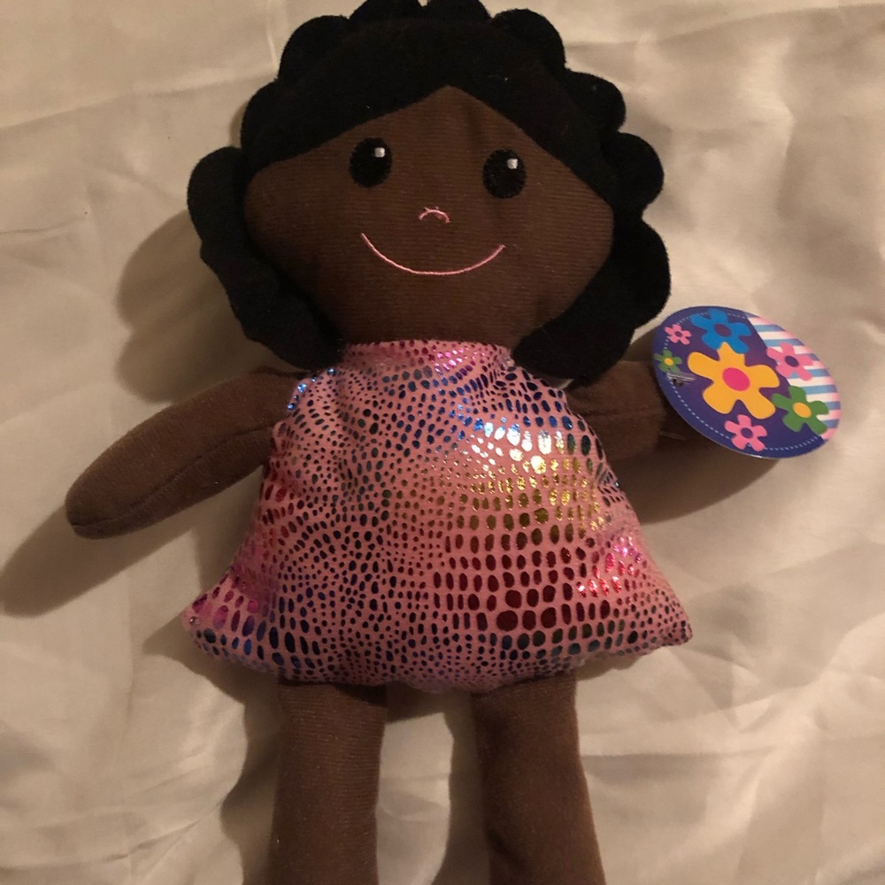 Dark skin fabric plush doll